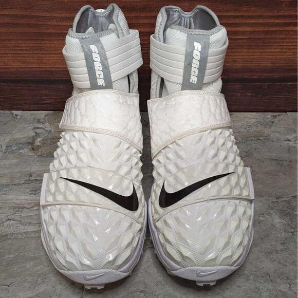 Nike Force Savage Elite 2 Shark White Black Football Cleats CK2824-100 Men 12-16